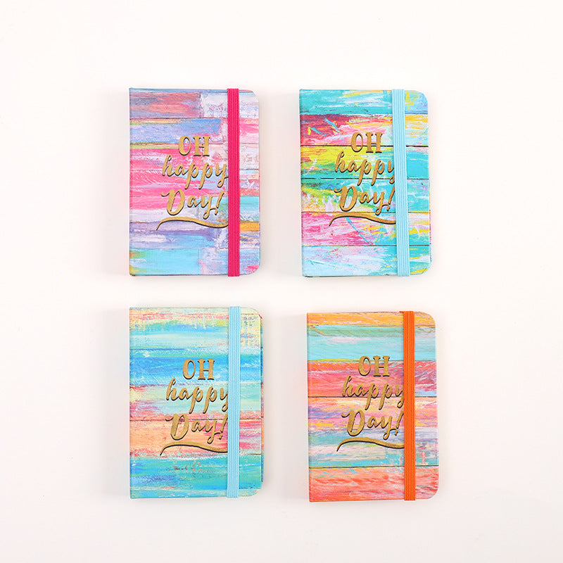 Wholesale 4pcs/pack Paper A7 Strap Notebook Mini Portable Ledger