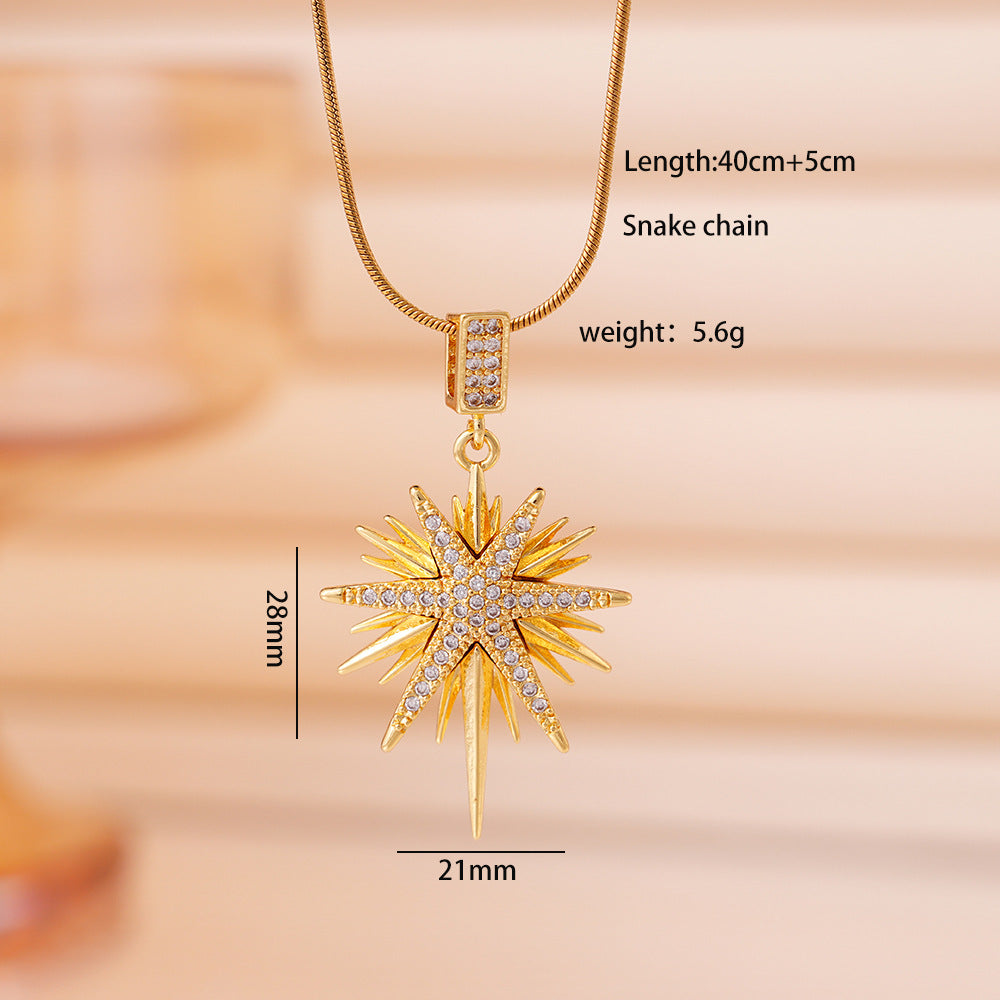 Wholesale Necklace Women' s All-match Bamang Star Pendant Clavicle Chain