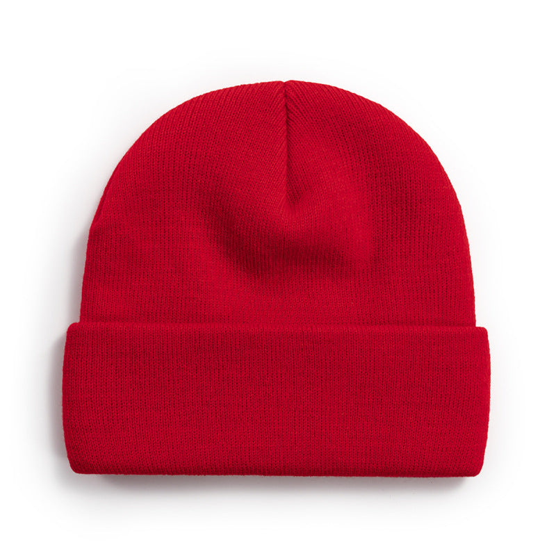 Wholesale All-match Solid Color Wool Knitted Hat