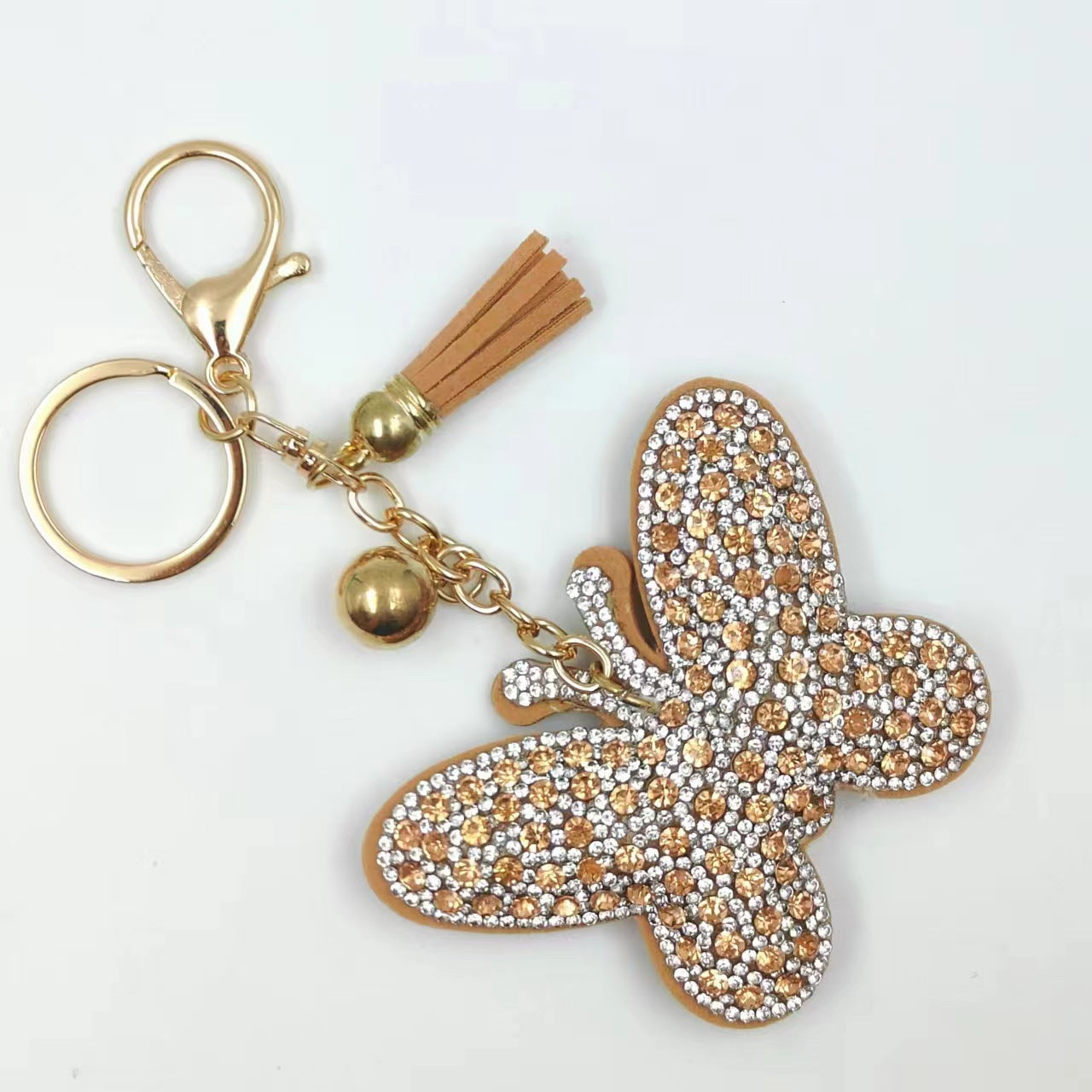 Wholesale Colorful butterfly creative pendant tassel keychain