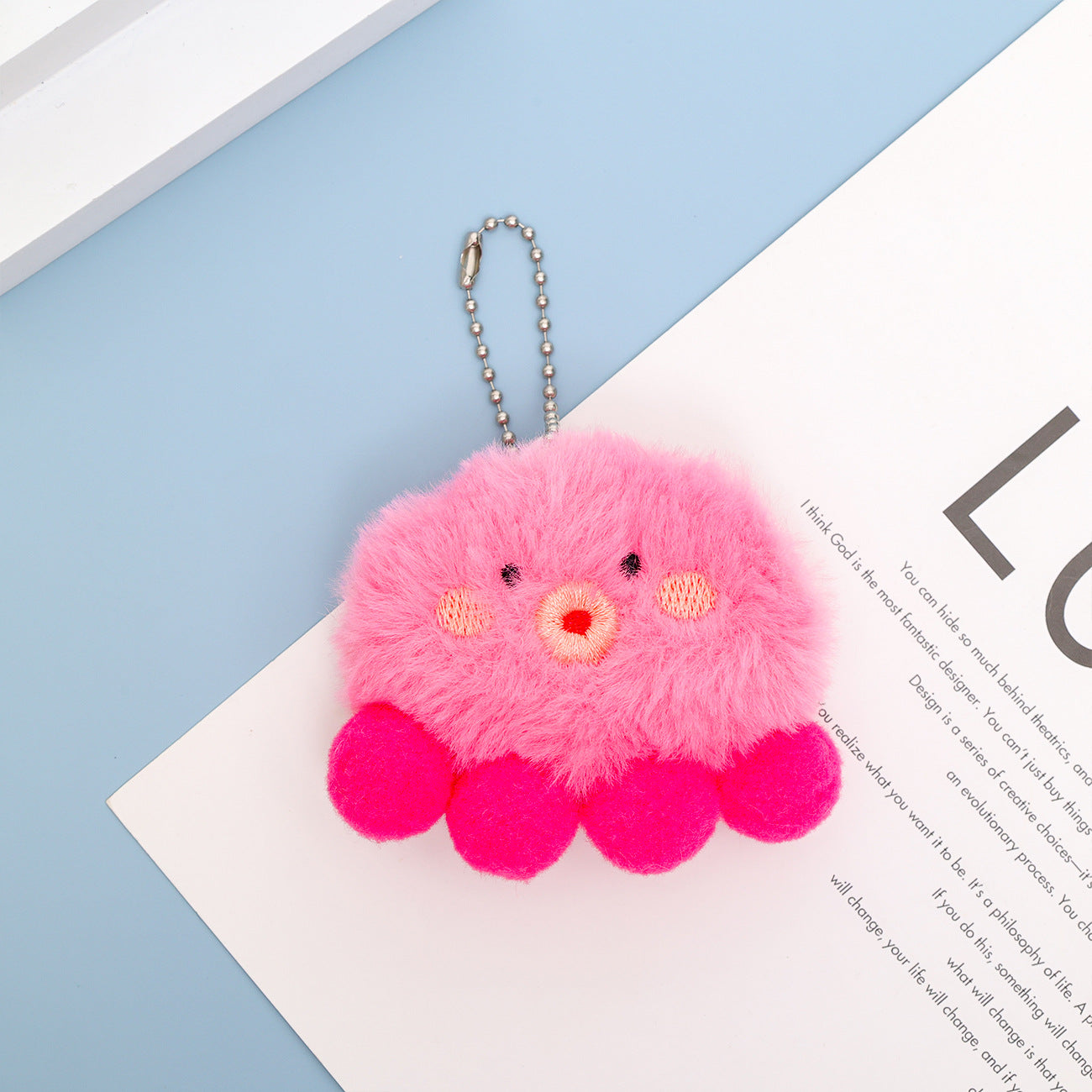 Wholesale Cute marine animal plush doll pendant girl backpack jewelry accessories brooch keychain pendant