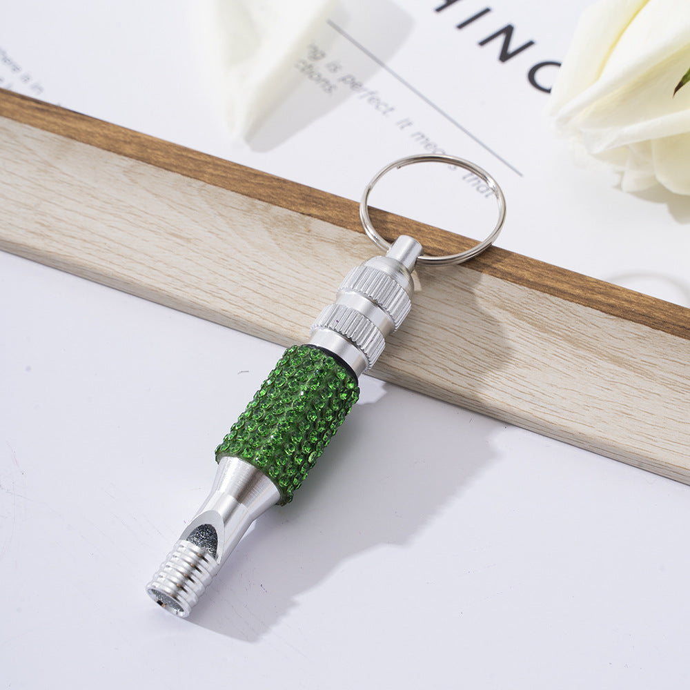 Wholesale Diamond Whistle Two Section Aluminum Whistle Outdoor Survival Training Whistle Keychain