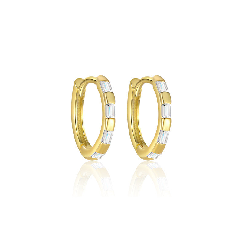 Wholesale Zircon inlaid geometric earrings Ear Studs