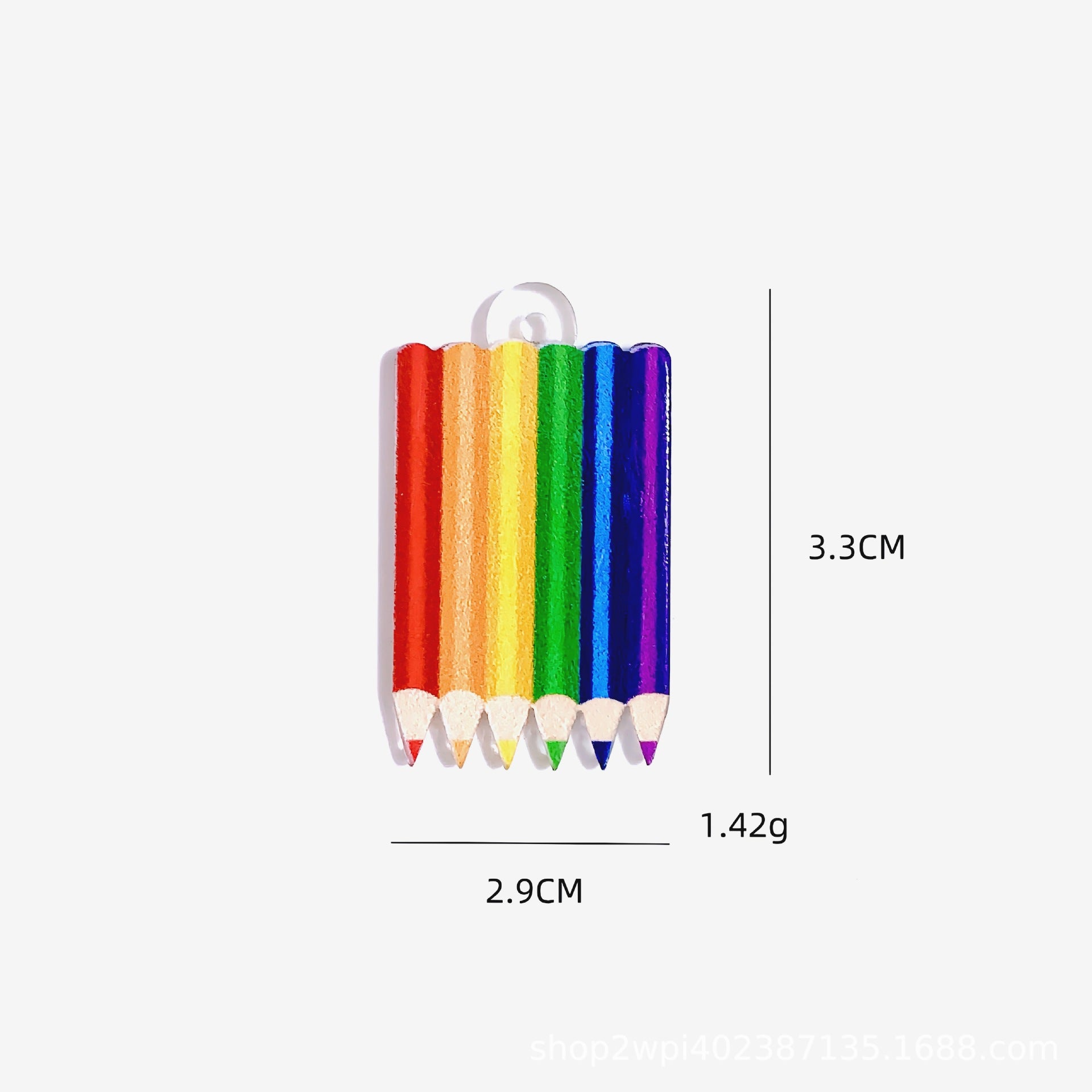 Wholesale 10pcs Teacher's Day Colorful Paint Brush Acrylic DIY Jewelry Accessories