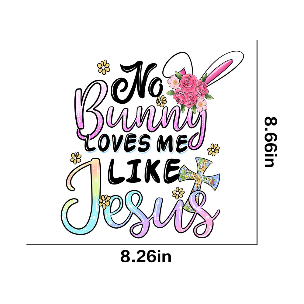 Wholesale 10pcs Easter letter cartoon rabbit car UV DTF Ready to Press Transfers Wraps