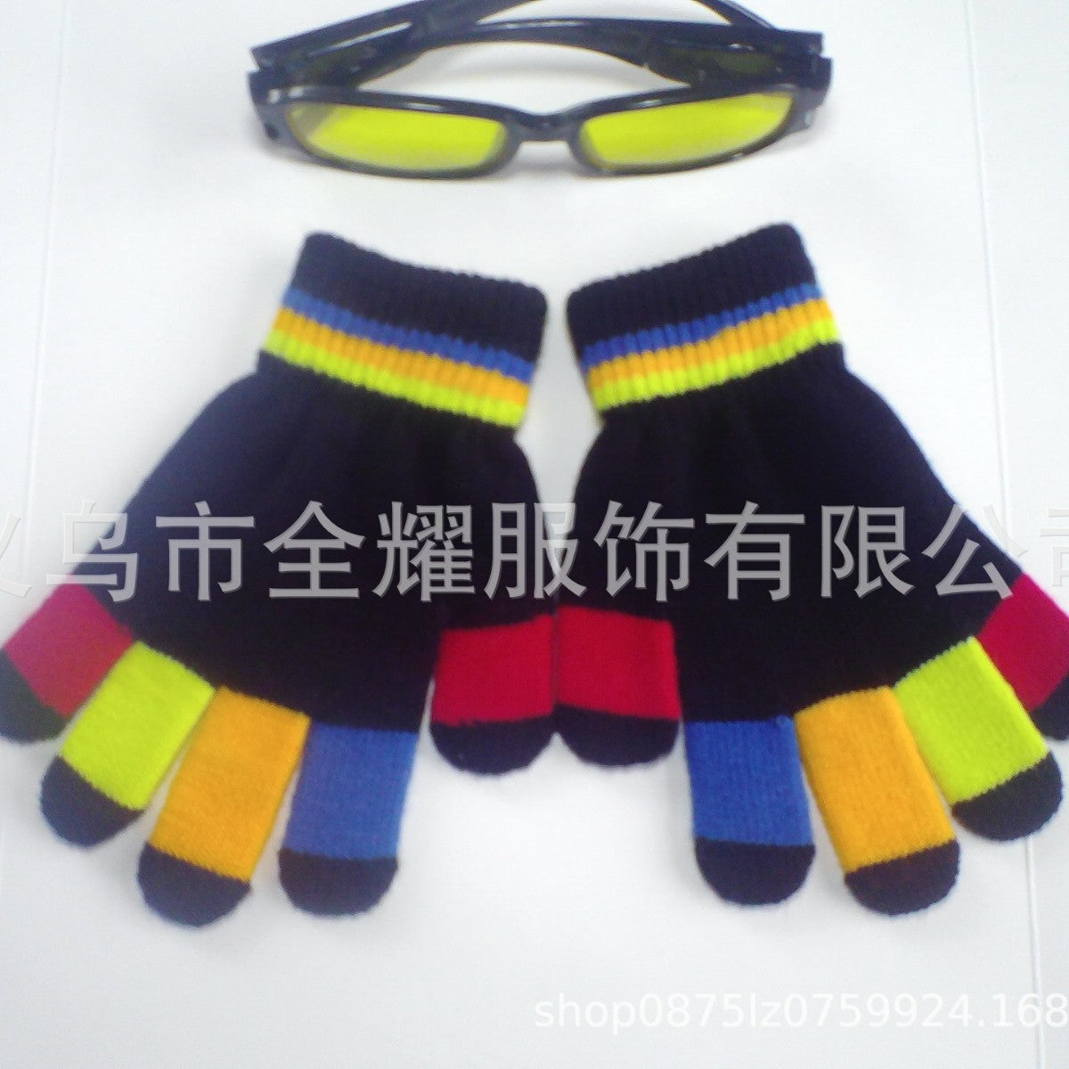Wholesale Winter five color warm knitted yarn Kids Glove