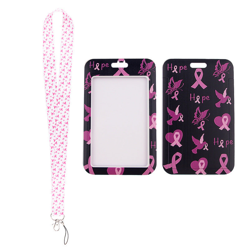 Wholesale Leopard Print Album Smiley Polyester Badge Lanyard