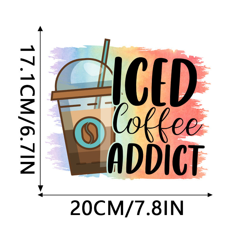 Wholesale 10pcs Leopard print coffee UV DTF Ready to Press Transfers Wraps