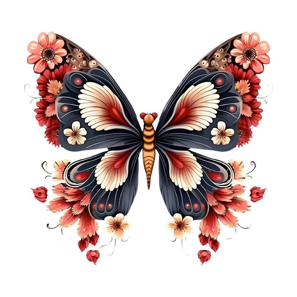 Wholesale Vintage Butterfly  UV DTF Ready to Press Transfers Wraps