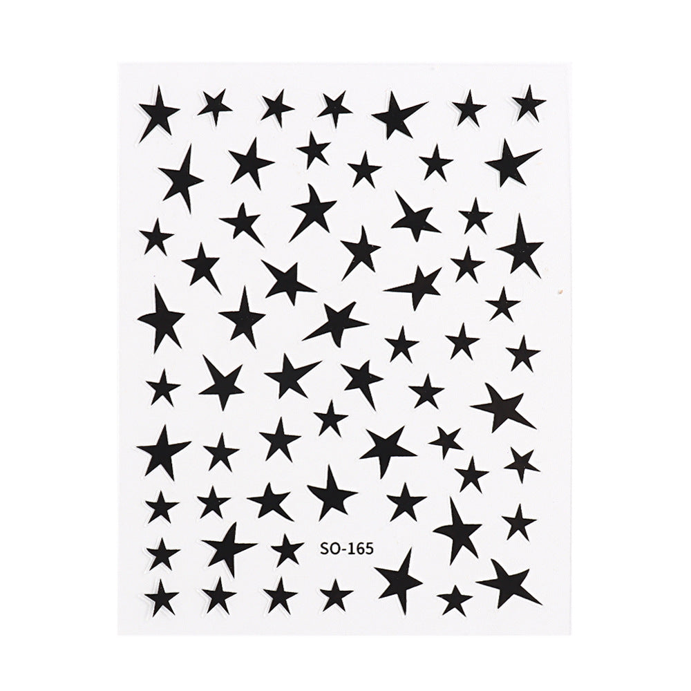 Wholesale 3pcs Nail Art Stickers Laser Purple Glitter Silver Starry Nail Art Stickers