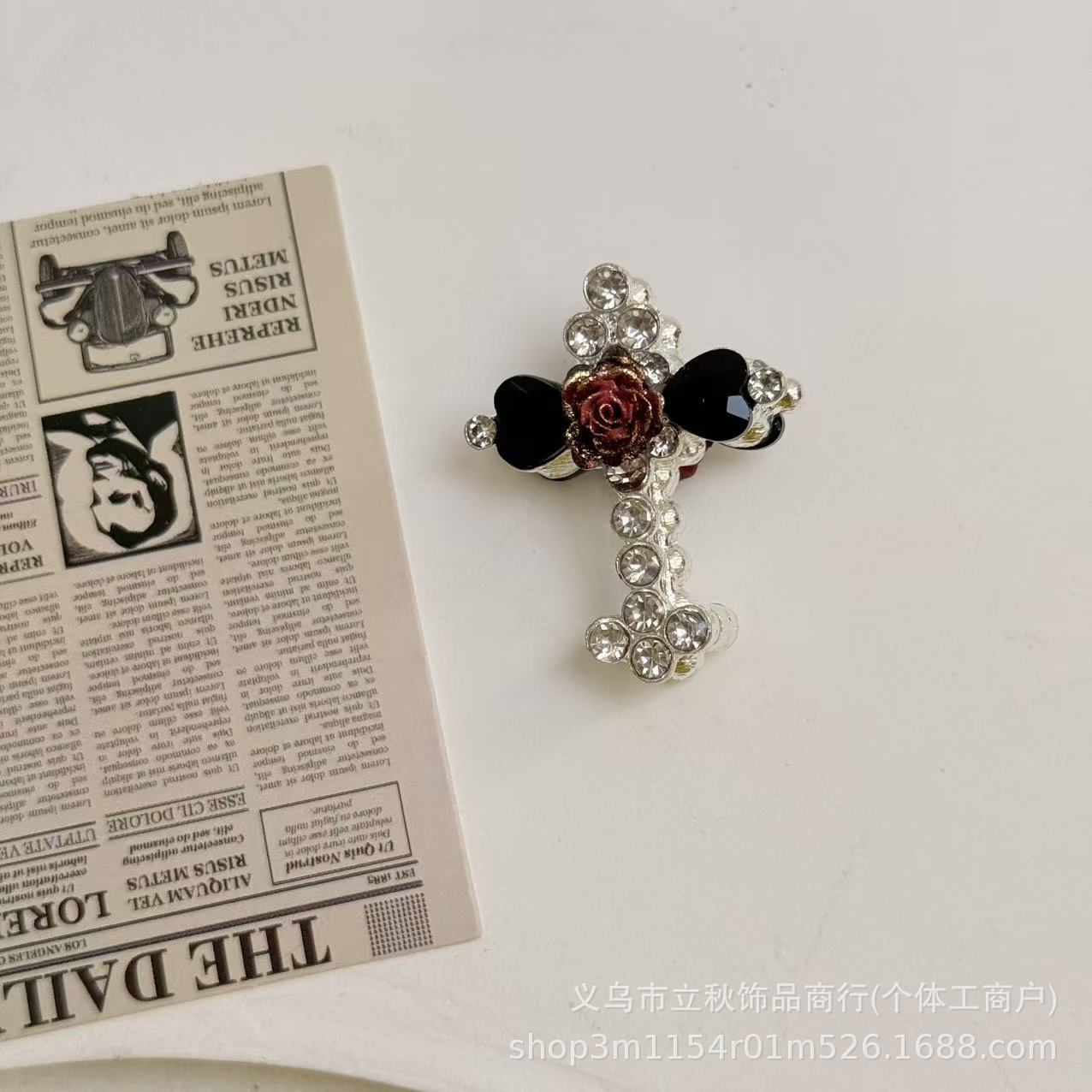 Wholesale DIY jewelry cross series designed with straight-hole beads