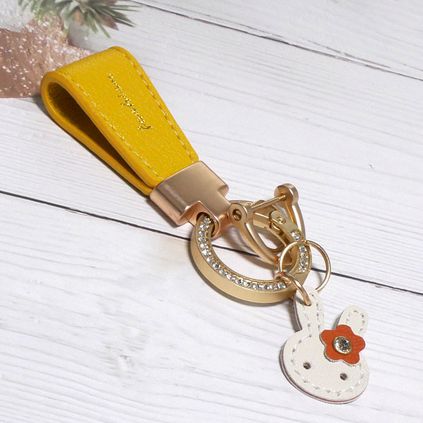 Wholesale of Short Style Diamond Inlaid Zinc Alloy Keychains