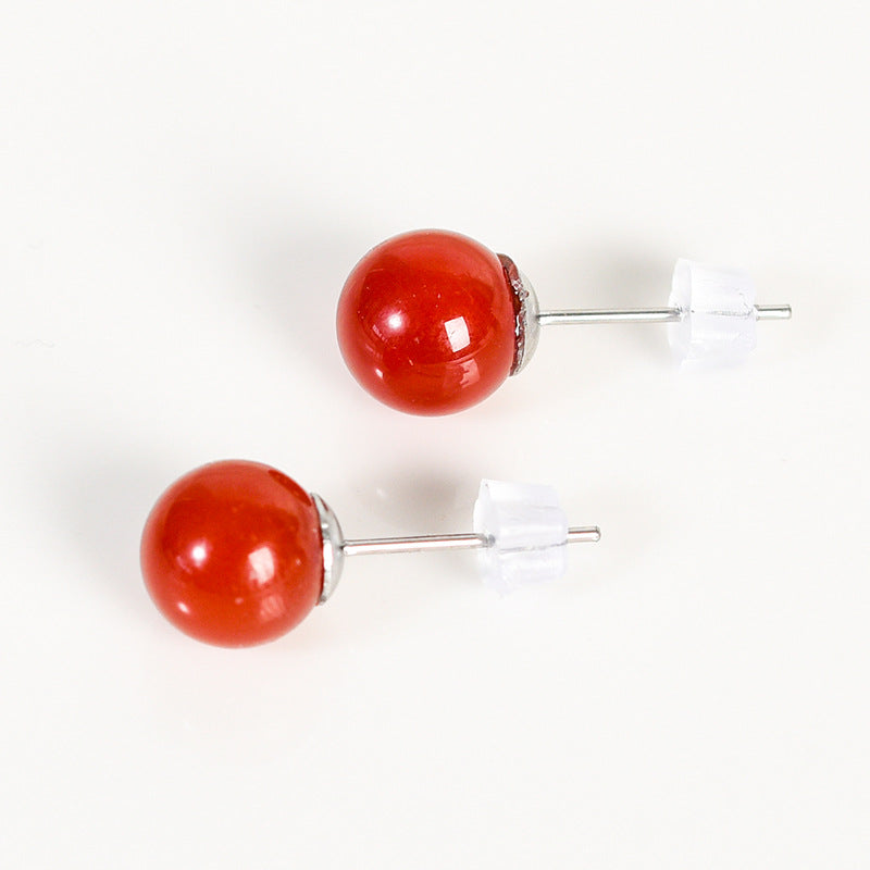 Wholesale Natural Crystal Raw Stone Crystal Earrings Stud Earrings