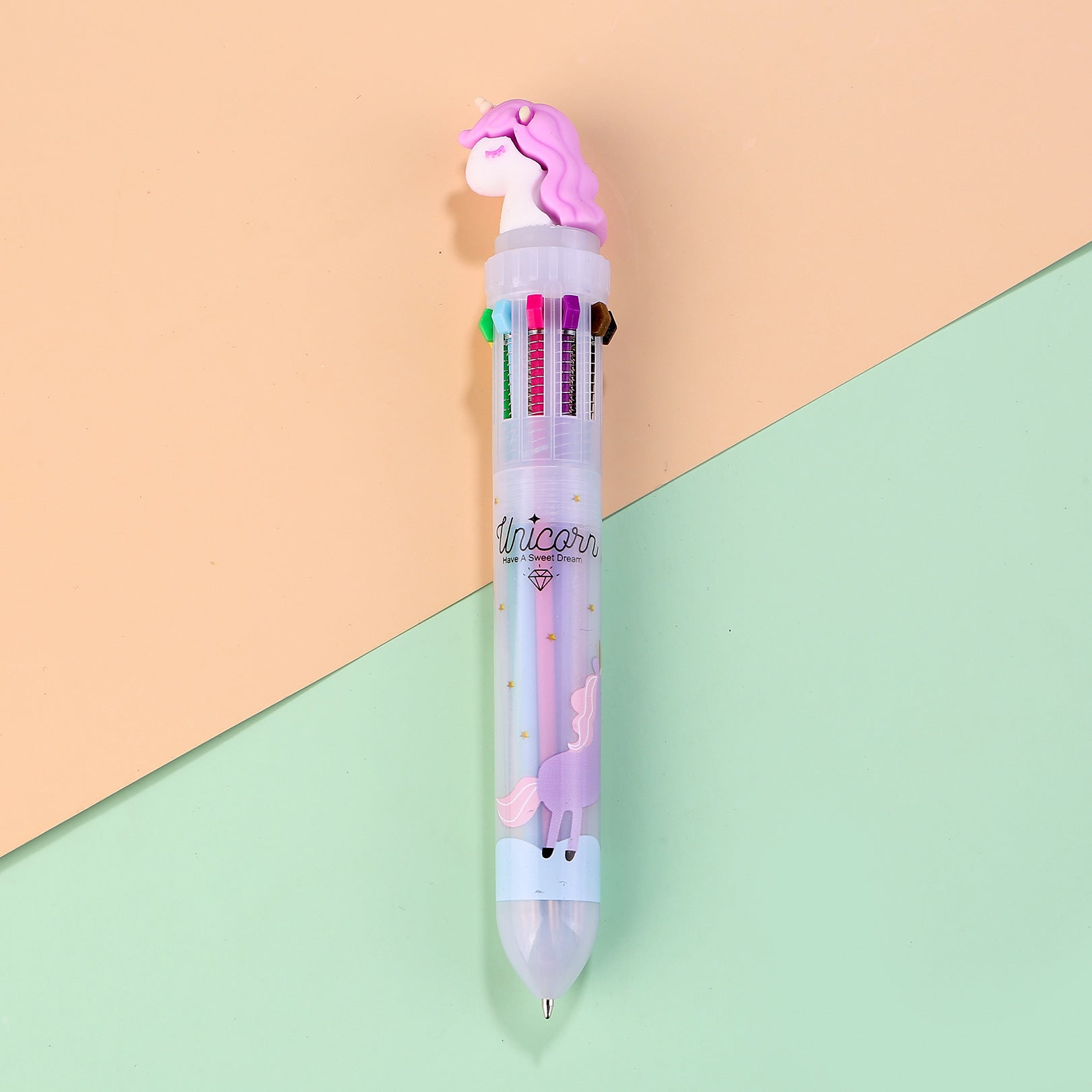 Wholesale Plastic Cartoon Unicorn 10-color Ballpoint Pen