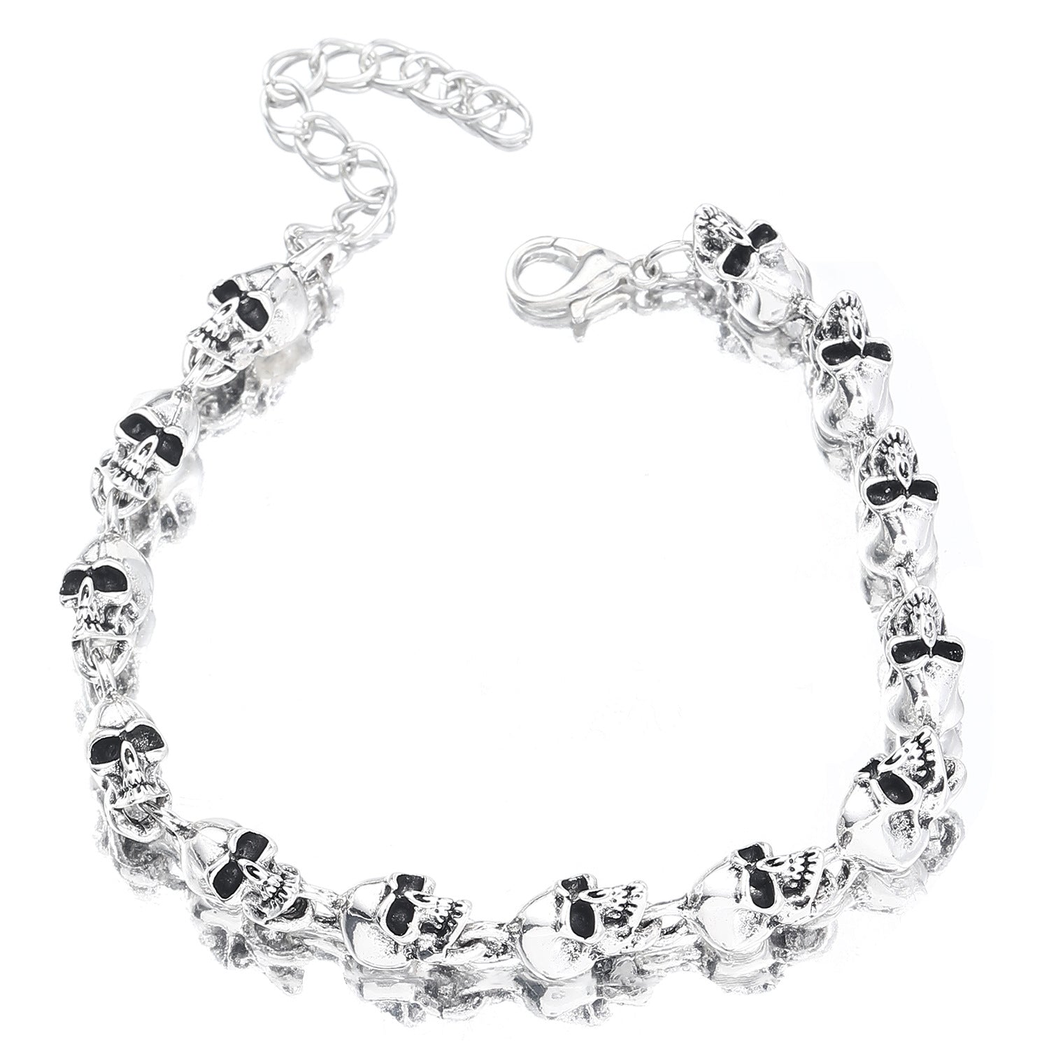 Wholesale  Men' s Retro Skull Alloy   Bracelet