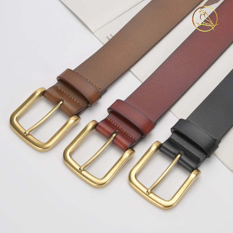 Wholesale Genuine Leather Belt for Men,  Cowhide Pin Buckle Waist Belt