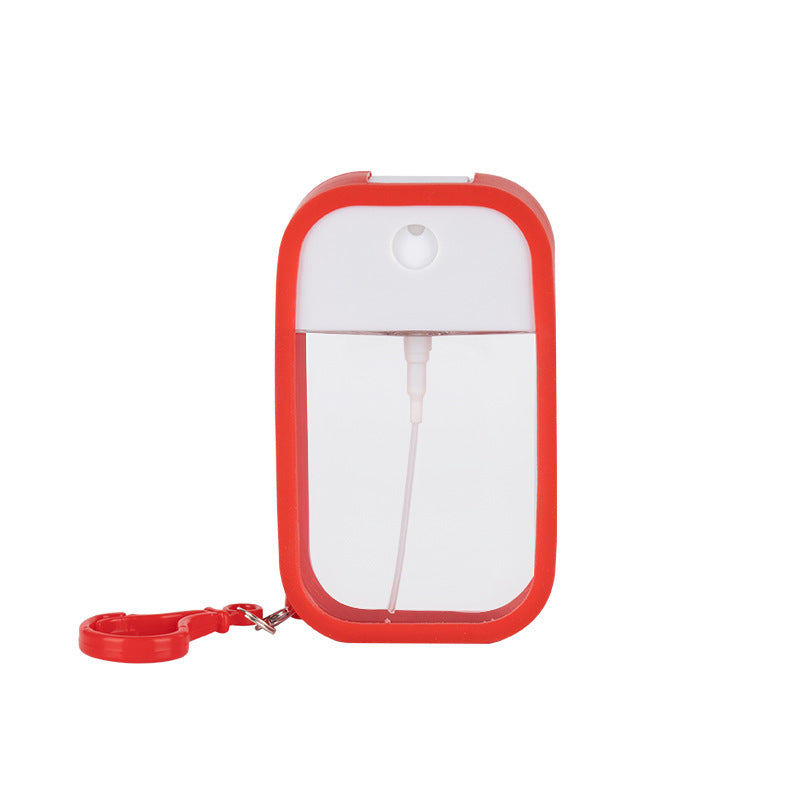 Wholesale 50ml Portable Travel Press silicone hook alcohol Toner hydrating portable perfume sub-packaging empty bottle card spray bottle