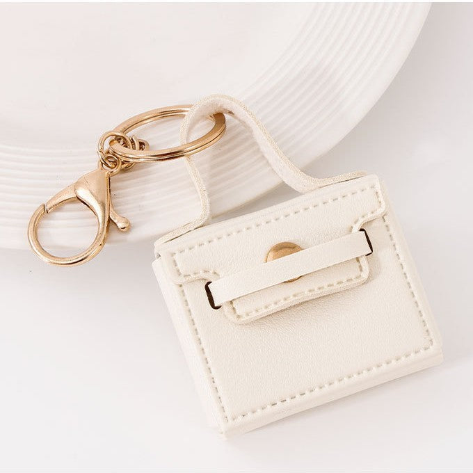 Wholesale Solid color small square bag keychain