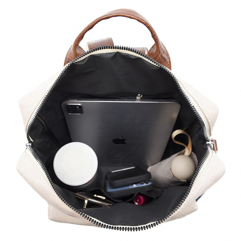 Wholesale Retro PU Large Capacity Travel Backpacks