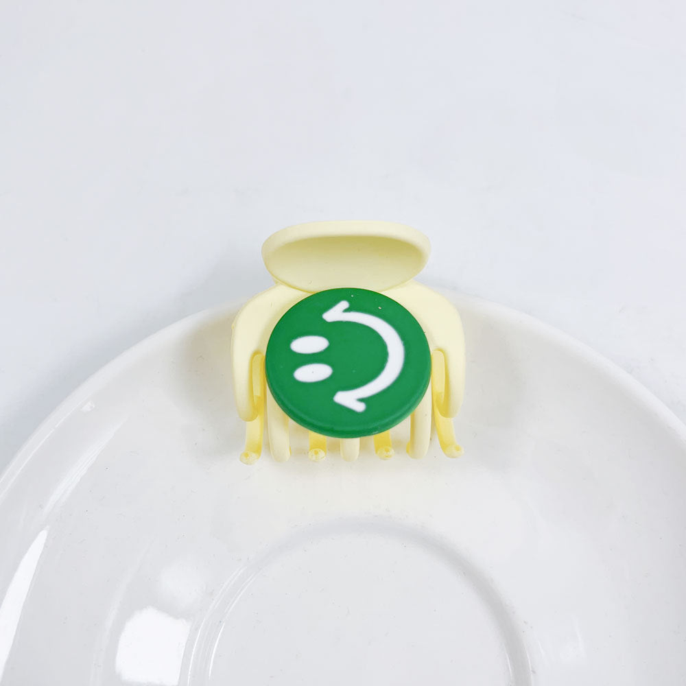 Wholesale Candy Color Smiley Metal Hair Clips