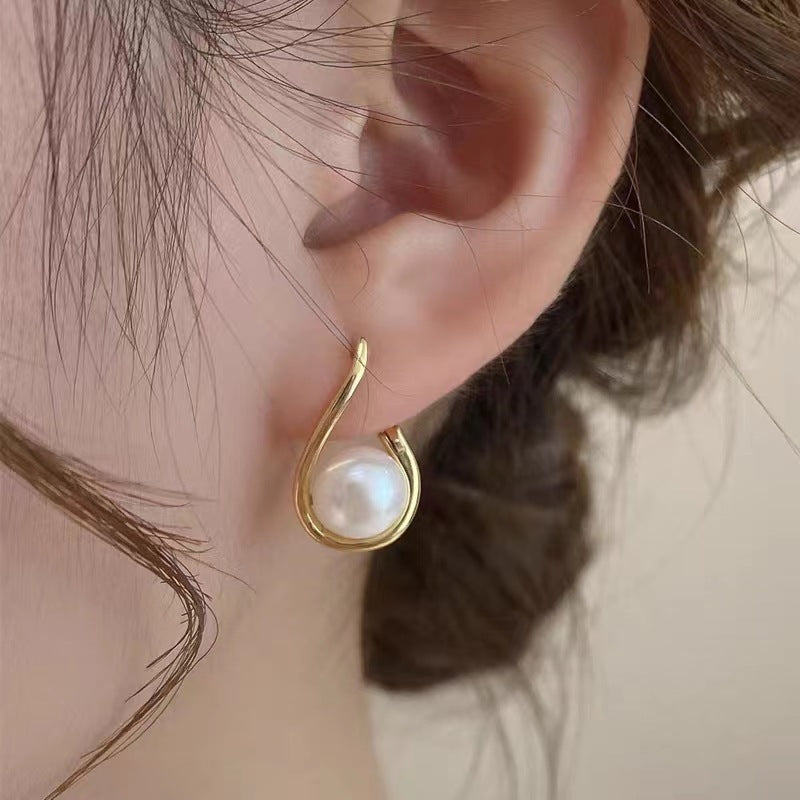 Wholesale Copper Pearl Mosquito Coil Ear Clip