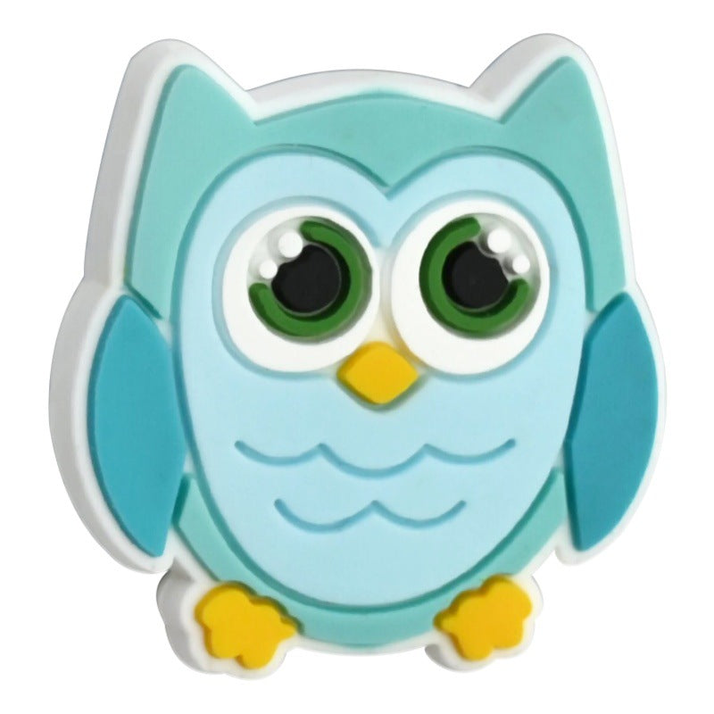 Wholesale Random 100pcs Cute Owl Ballpoint Pen Bead Decoration DIY PVC Soft Rubber Beads
