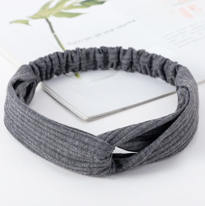 Wholesale Knitted Headband Face Wash Hair Band Solid Color Elastic Hair Band Yoga Sports Hair Band Headband Women