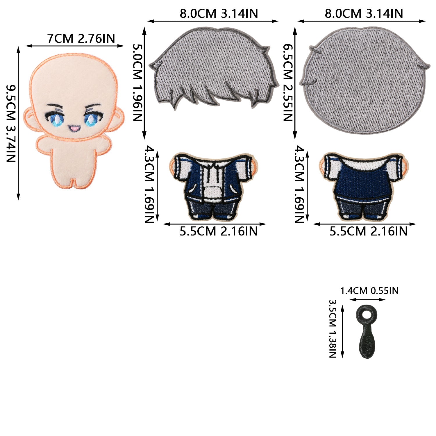 Wholesale Fashion Embroidered Iron On Patches Cozy Woven Doll Design For Jeans Canvas Bag DIY Craft Supply Bag Charm OLY Exclusive
