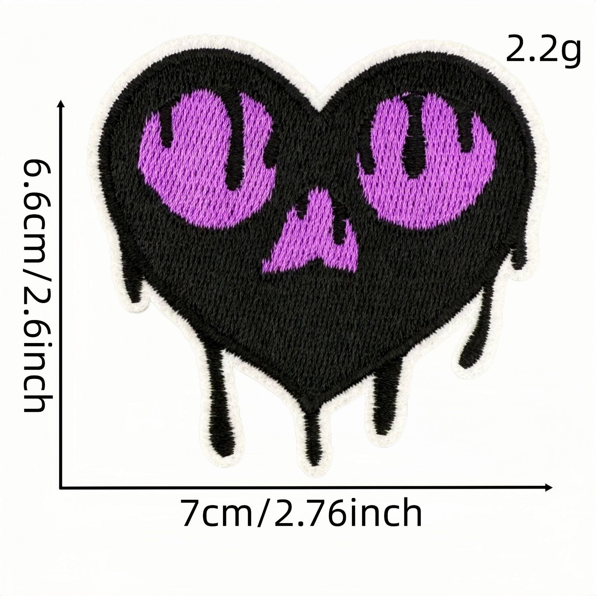 Wholesale Gothic Embroidered Iron On Patch Dark Pink Decorative Badge For Clothing DIY Accessory Trendy Gift