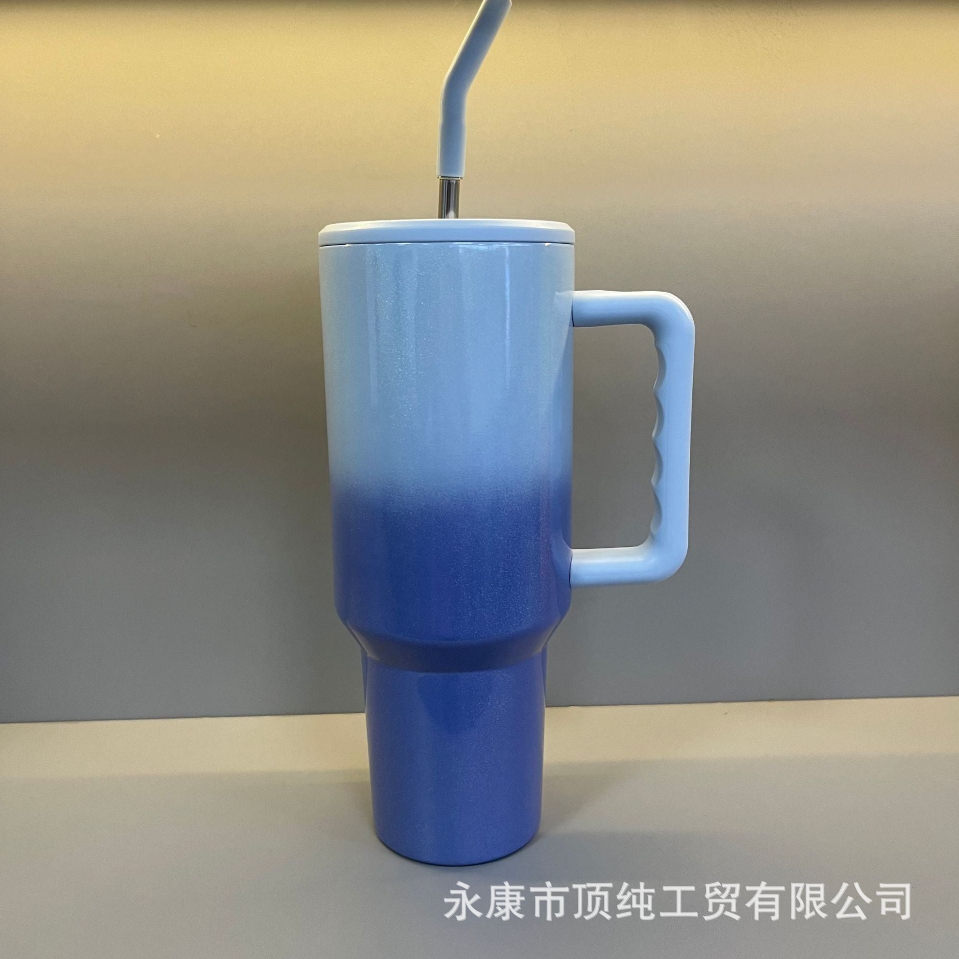 Wholesale 40oz Thermal Sublimation Handle Cup Large Capacity Stainless Steel Straw Ice Cup