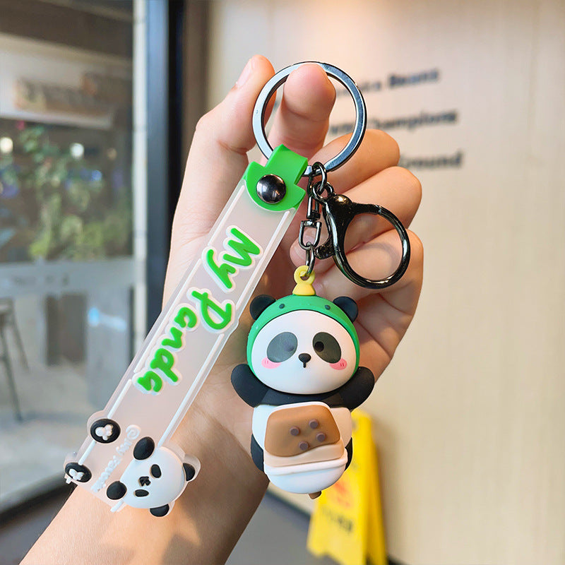 Wholesale Cute Panda Silicone Keychain