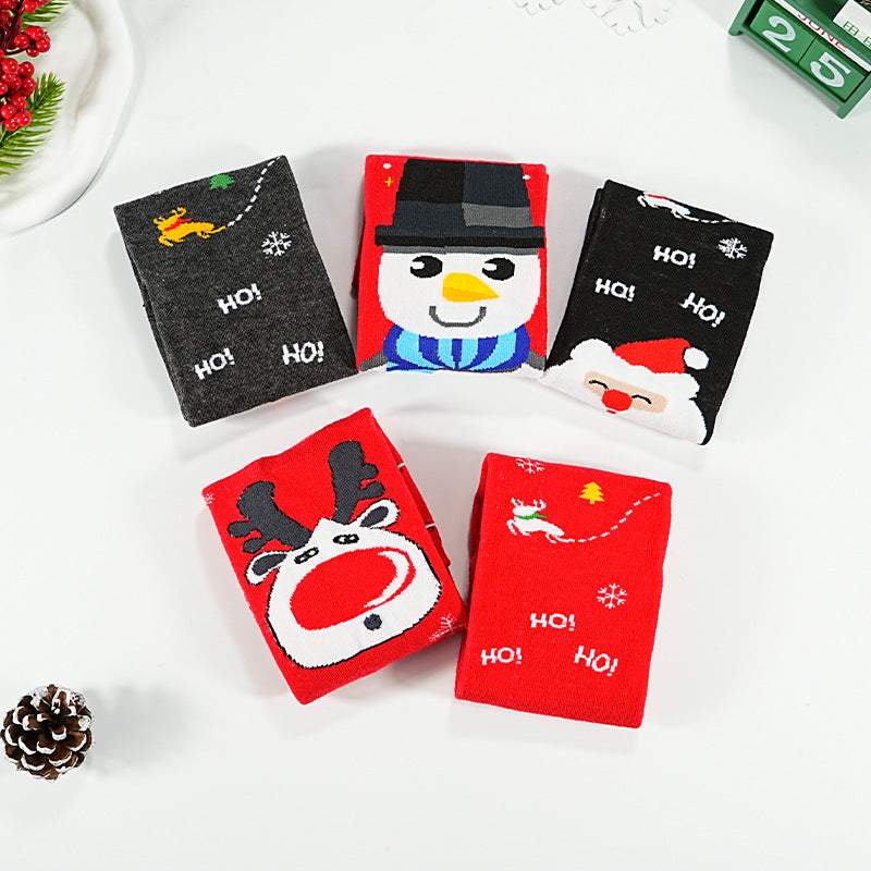 Wholesale 5pcs Cartoon Christmas Stockings Funny Halloween Stereoscopic Ear Socks