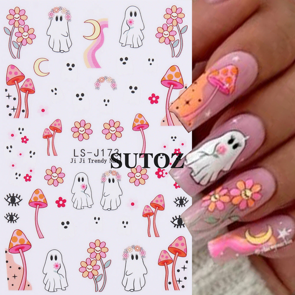 Wholesale 3pcs/pack nail art stickers cartoon cute nail stickers