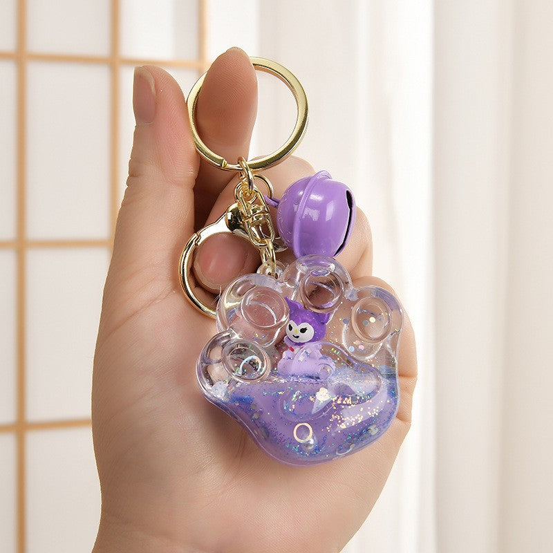 Wholesale Creative Floating  Acrylic Oil Flow Sand Bottle