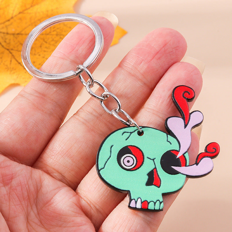 Wholesale Cartoon Skeleton Metal Keychain