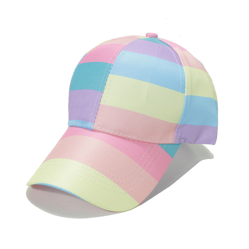 Wholesale Rainbow Stripe LGBT Polyester Baseball Cap