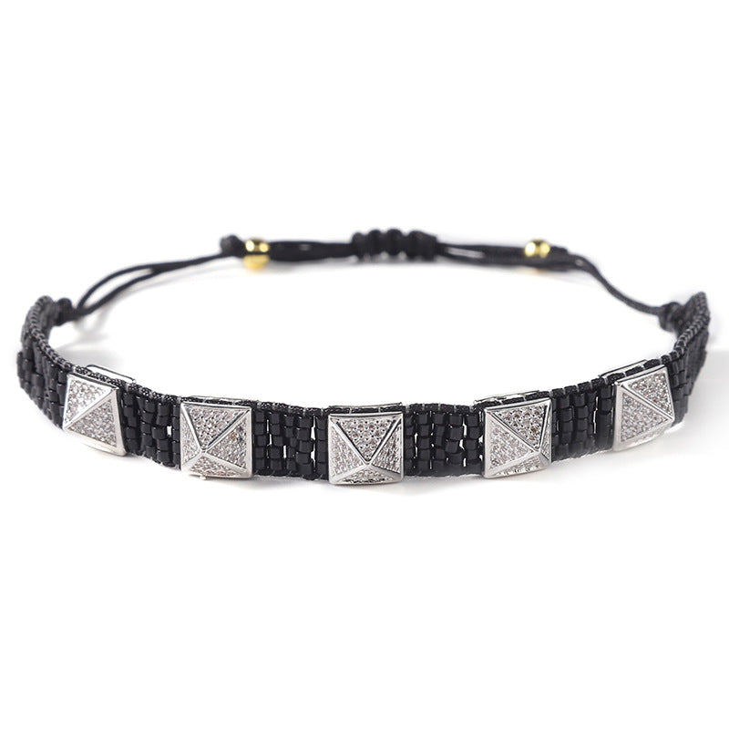 Wholesale Fashion Simple Bohemian Hand-woven Diamond Bracelet