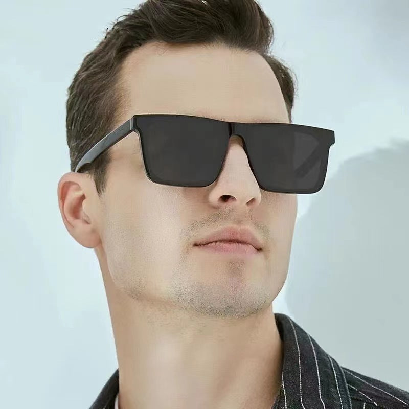 Wholesale Men' s square frame polarized UV protection sunglasses