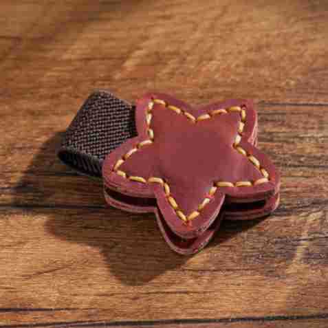 Wholesale Crazy horse leather double-sided magnetic bookmark pen holder