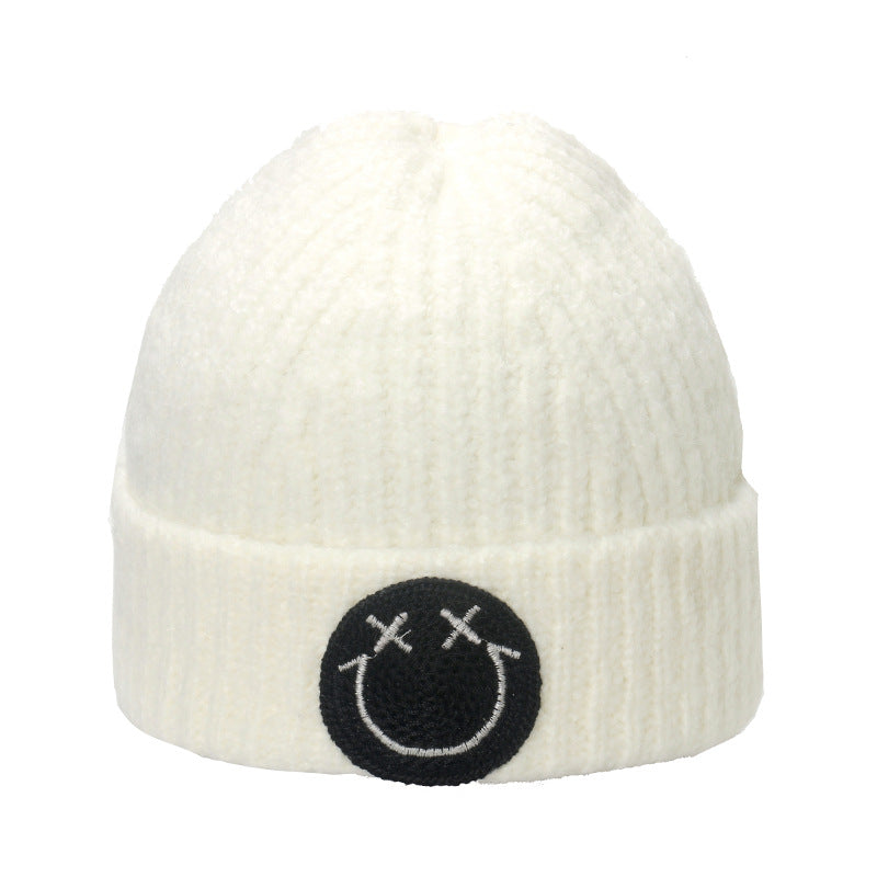Wholesale Autumn and Winter Smiley Knitted Acrylic Beanie