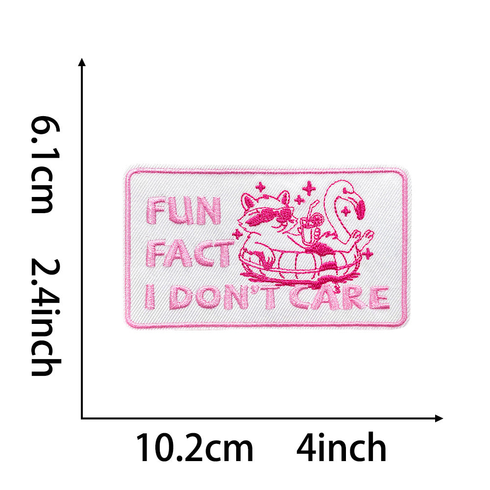 Wholesale Trendy 9 Styles Pink Plaid Letter Embroidered Patches DIY Iron On Applique For Shoes Hats Boutique Resale