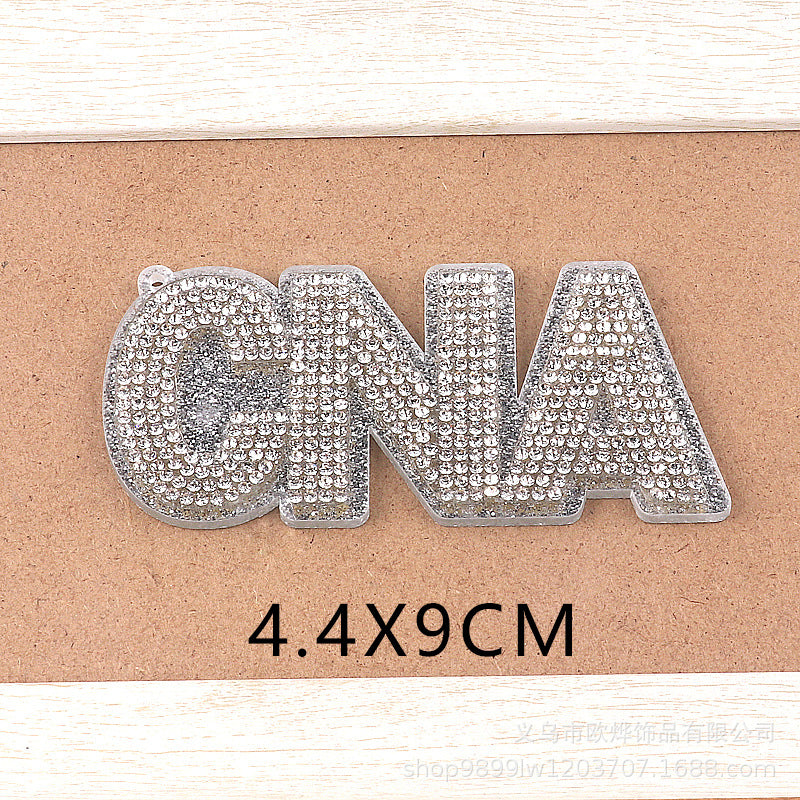 Wholesale Glitter Cartoon Letter  Acrylic DIY Patches