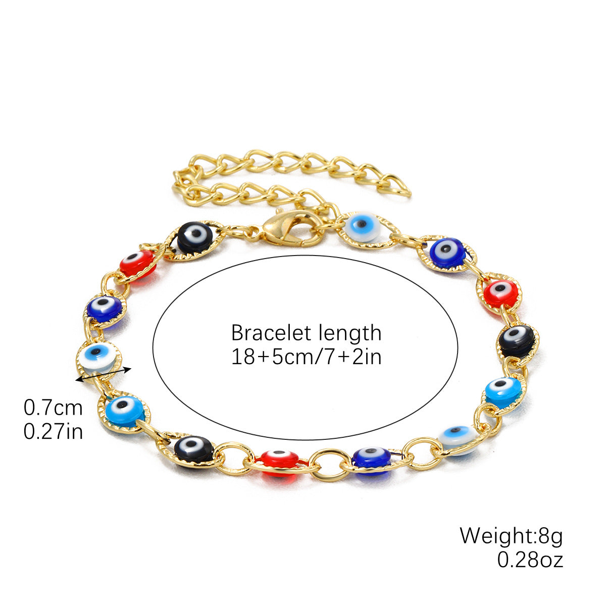Wholesale  Adjustable Pull  Demon Eye Alloy Bracelet
