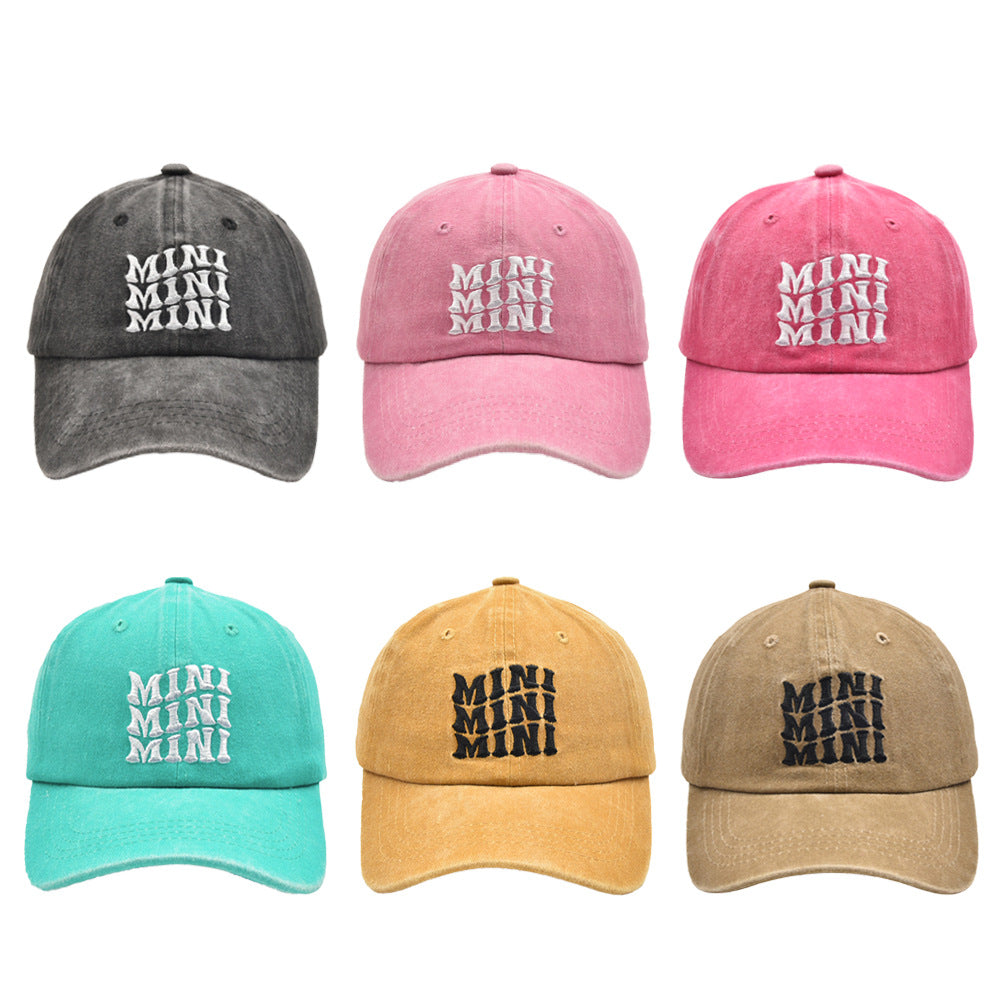Wholesale Cotton Parent-child Three-row Letter MAMA MINI Baseball Cap
