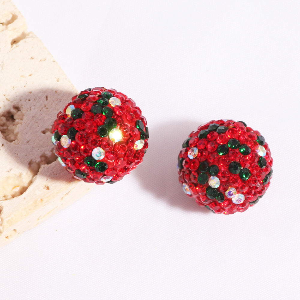 Wholesale 20pcs Sparkling soft clay colored full diamond beads