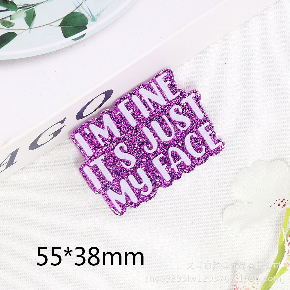 Wholesale 10pcs acrylic pin DIY patch accessories