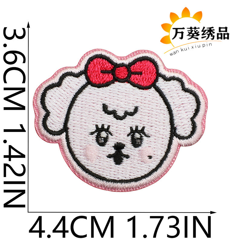 Wholesale Cute Heart Fruit Embroidered Patches Small Polyester Thread Sew On Clothing Appliques DIY Bag Charm Gift Accessory