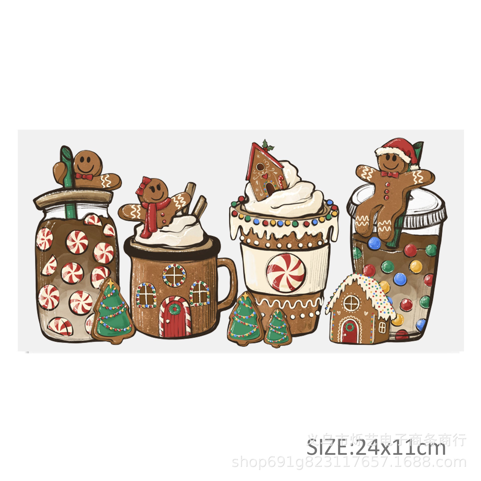 Wholesale Christmas  Snowman Drink  16oz Cup UV DTF Wraps