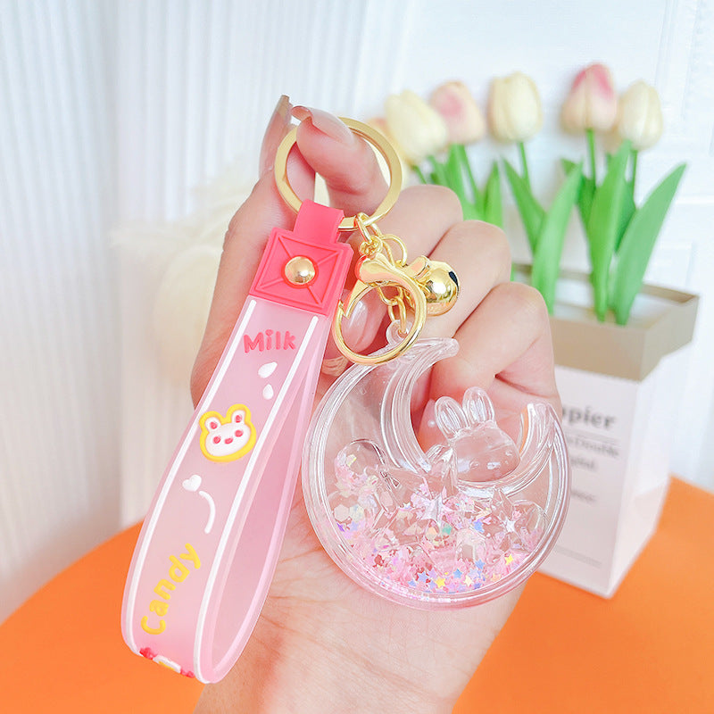 Llaveros acrílicos de conejo luna al por mayor