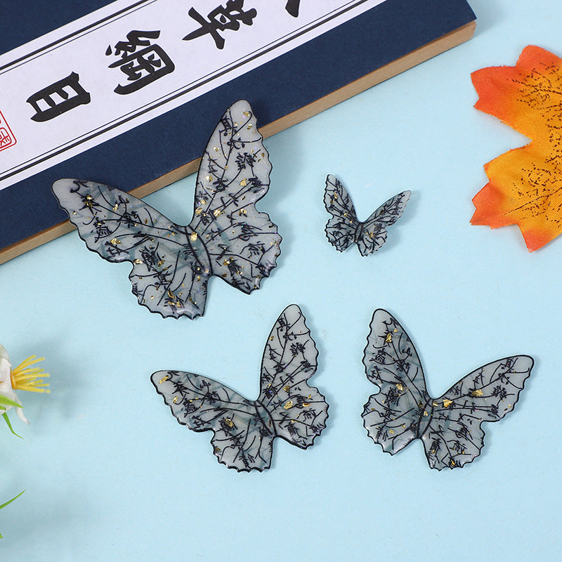 Wholesale  10pcs Shaped Butterfly Epoxy DIY Handmade Jewelry Accessories Earrings